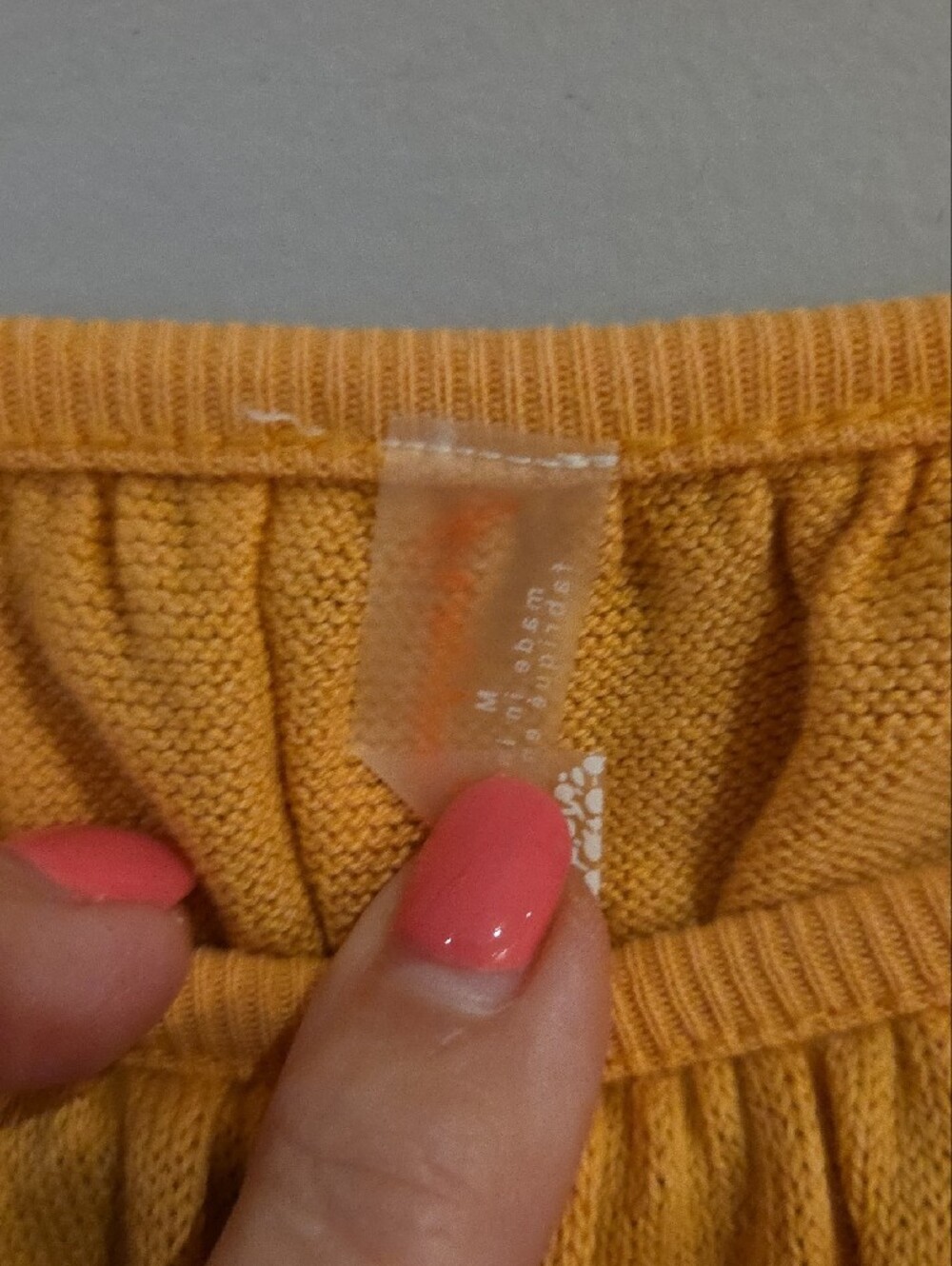 Women's Relaxed Crewneck Long-Sleeve Top - Peach - Picture 6 of 7